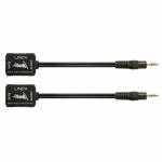Stereo pikendaja RJ45 (F) - 3.5mm (M) kuni 100m l&auml;bi CAT5/6, must