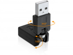 Adapter USB 2.0 A (M) - A (F), 360 ja 18 kraadi p&ouml;&ouml;ratav