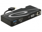 &Uuml;leminek USB 3.0 (M) - HDMI / VGA + Gigabit LAN + USB 3.0 (F)