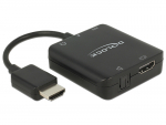 Konverter HDMI (M) - HDMI (F) + Toslink ja 3.5mm heli v&auml;ljund, usb toide, 4K@30Hz (heli eraldaja hdmi-st)