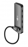 USB-C 3.2 hub: 4x USB-C 3.2, 10Gbit/s, Slim, hall