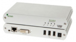 USB 2.0 + DVI pikendaja l&auml;bi CATx kaabli kuni 100m, 3 porti
