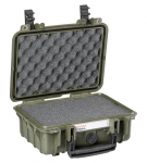 Kohver 316x270x143mm, veekindel, roheline, vahuga, IP67, 1.46kg