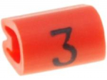 Kaablim&auml;rgis &acute;&acute;3&acute;&acute; oranž, 2,9-4,7mm, kaablile / 1000tk pakis