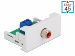 Easy 45 moodul: 1x RCA (F) - Terminal block 22.5mm x 45mm