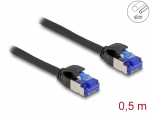 V&otilde;rgukaabel Cat6a S/FTP 0.5m, Slim, must