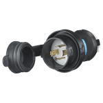 Veekindel kattega pistik, 20A, 3P 250VAC, must-valge, L15-20P NEMA