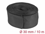 Kaablir&uuml;&uuml;s 30mm, must, 10.0m pol&uuml;ester, kuumakindel, takjapaelaga