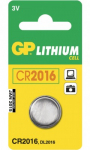 Liitiumpatarei 3V 20 x 1,6mm CR2016 GP