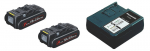Akukomplekt koos laadijaga, 2x 18V / 3,0Ah