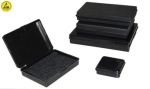 ESD plastist karp tr&uuml;kkplaadile 138x96x35mm + RIGID PE BLACK DISSIPATVIE FOAM