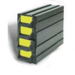 CAB1 - 4 drawers unit, conductive black, int.40x20x120mm