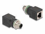 Adapter M12 (M) - RJ45 (F) A-code 8 pin