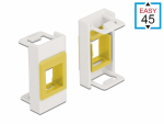 Katteplaat Easy 45 1-le moodulile, keystone pesaga, kollane, 45 x 22.5mm