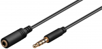 3.5mm pikenduskaabel 4pin 1.5m, must