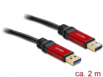 USB 3.0 kaabel A - A 2.0m, kullatud metall kestaga, premium