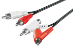 2xRCA pikenduskaabel 1.5m, RCA l&auml;bip&auml;&auml;suga, must