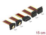 SATA Toitekaabel 15pin - SATA 15 pin 2x &uuml;les / 2x alla