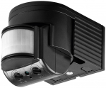PIR-liikumisandur pinnapealse kinnitusega, 180&deg;, 300W, IP44, sobib LED-de jaoks, must
