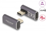 &Uuml;leminek USB-C (M) - USB-C (F), 40 Gbps, PD 3.0 100W, nurgaga, 8K@60Hz, hall