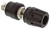 Banaanpesa, 4mm, 60V DC, 35A, isoleeritud, must