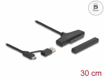 Konverter USB 3.2 (M) - SATA 6 GB/s koos USB-C v&otilde;i USB-A pistikuga