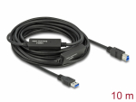USB 3.0 kaabel A - B 10.0m, Active, lisatoite v&otilde;imalus, must