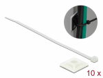 Kaablisidemed fiksaatoriga 300 x 4.8mm, valged (10tk)