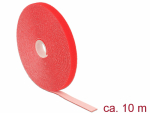 Takjapael rullis 13mm x 10.0m HOOK and LOOP, punane