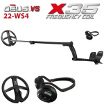 Metallidetektor XP DEUS X35 22-WS4 ENG_RUS, juhtmeta k&otilde;rvaklapid WS4, (ilma juhtpuldita)