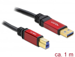 USB 3.0 kaabel A - B 1.0m, kullatud metall kestaga, premium