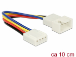 Pikenduskaabel 4 pin (M) - 4 pin (F) , PWM, 22 AWG, ventilaatoritele, 0.1m