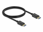 DisplayPort kaabel 1.0m, kullatud, kolmekordne varje, 10K (10240x4320@60Hz), must