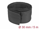 Kaablir&uuml;&uuml;s 30mm, must, 5.0m pol&uuml;ester, kuumakindel, takjapaelaga