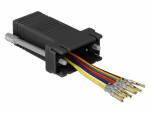 &Uuml;leminek Sub-D 9pin (F) - RJ45 (F) &uuml;hendamiskomplekt, must