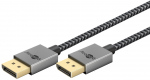 DisplayPort kaabel 1.0m, DP2.0/2.1, 8K 7680x4320p@120Hz, slim, tekstiil