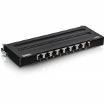 Paneel RJ45 Cat5e/Cat6/Cat6a 8 port varjestatud seinale must