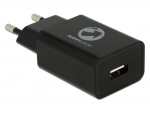 USB laadija 1 x USB-A, 100 - 240V > 5V, 2.4A, 1.0m USB 2.0 micro-B kaabel, smart charger, must