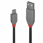 USB 2.0 kaabel A - Micro B 0.2m, ANTHRA