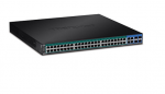PoE Switch: 48 x 10/100/1000Mbps Web Smart PoE+,4 x jagatud Mini-GBIC (SFP) pesa, r&auml;kitav