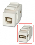 Keystone moodul: USB A (F) - B (F), valge