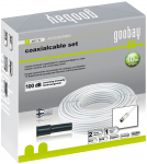 SAT/TV koaksiaalkaabel 10.0m + 1x F-pistik + 1x murdumiskaitse (ilmastikukindel)