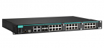 T&ouml;&ouml;stuslik PoE Switch: 8 x 10/100BaseT(X) PoE+, 4 x Gigabit shared RJ45/SFP, 2 vaba sloti, 2x(48VDC), -40 to 75&deg;C