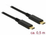 USB-C kaabel 0.5m, USB 3.1 5Gbps, 3A, must