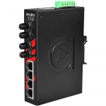 Switch: 4 x 10/100BaseT(X) PoE+, 2 x 100BaseFX multi-mode ST, slim, -40 kuni 80&deg;C, mittemanageeritav, DIN, 48-55VDC