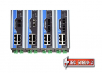 IEC 61850-3 switch DIN-liistule: 6 x 10/100BaseT(X), 2 x 100BaseFX multi-mode SC, 1 x toiteplokk 24 VDC, -40 kuni 85&deg;C