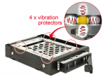 Mobile Rack SATA HDD/SSD paigaldamiseks: 1 x 2.5&Prime;, 360&deg; vibratsiooni kaitse, hot swap, 3.5&Prime;