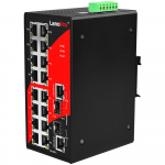 Switch: 16 x 10/100BaseT(X), 2 x 10/100/1000BaseT(X) / 2 x SFP, -40 kuni 80&deg;C, mittemanageeritav, DIN