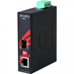 T&ouml;&ouml;stuslik konverter: 10/100/1000T(X) to 100/1000SX/LX SFP, -10&deg; kuni 70&deg;C, kompaktne, DIN