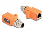 Adapter M12 (M) - RJ45 (F) A-code 8 pin